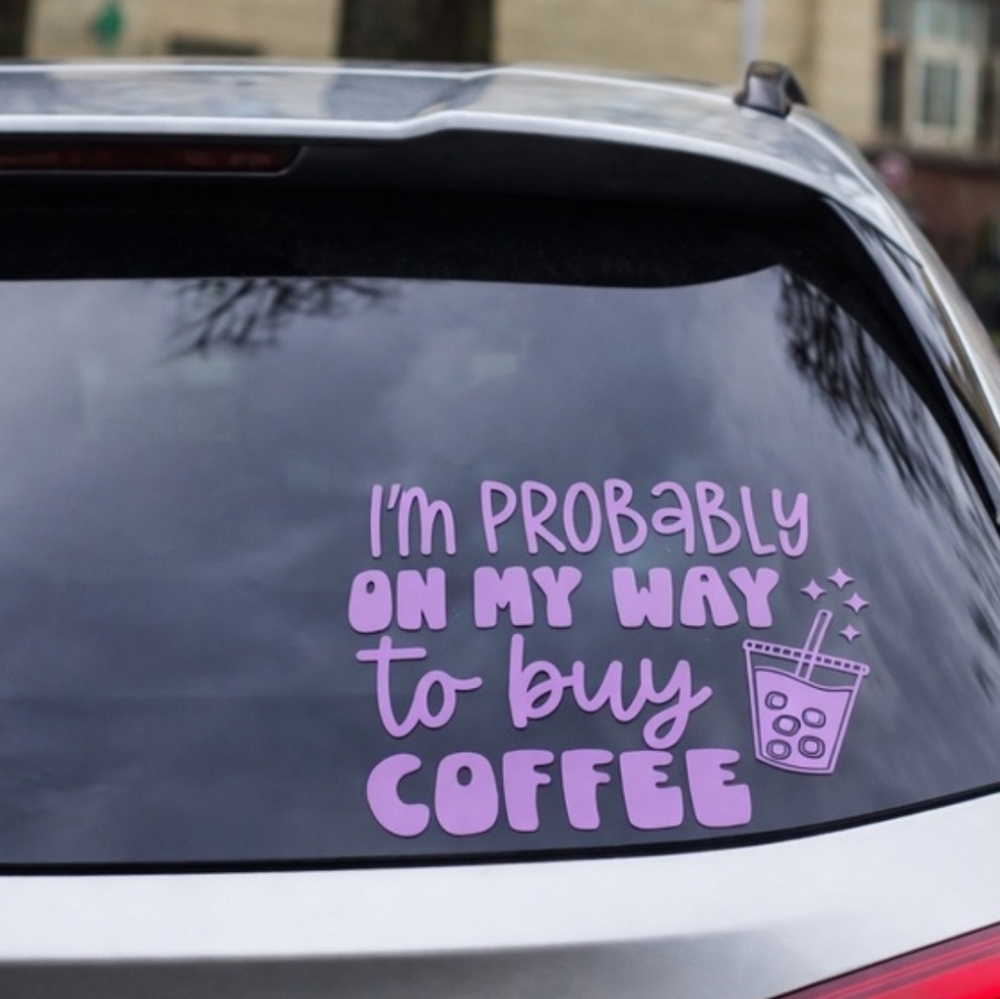 Iced Coffee Drinker‎ Lover Vinyl Graphic Auto Wall Laptop Decal Animal Sticker